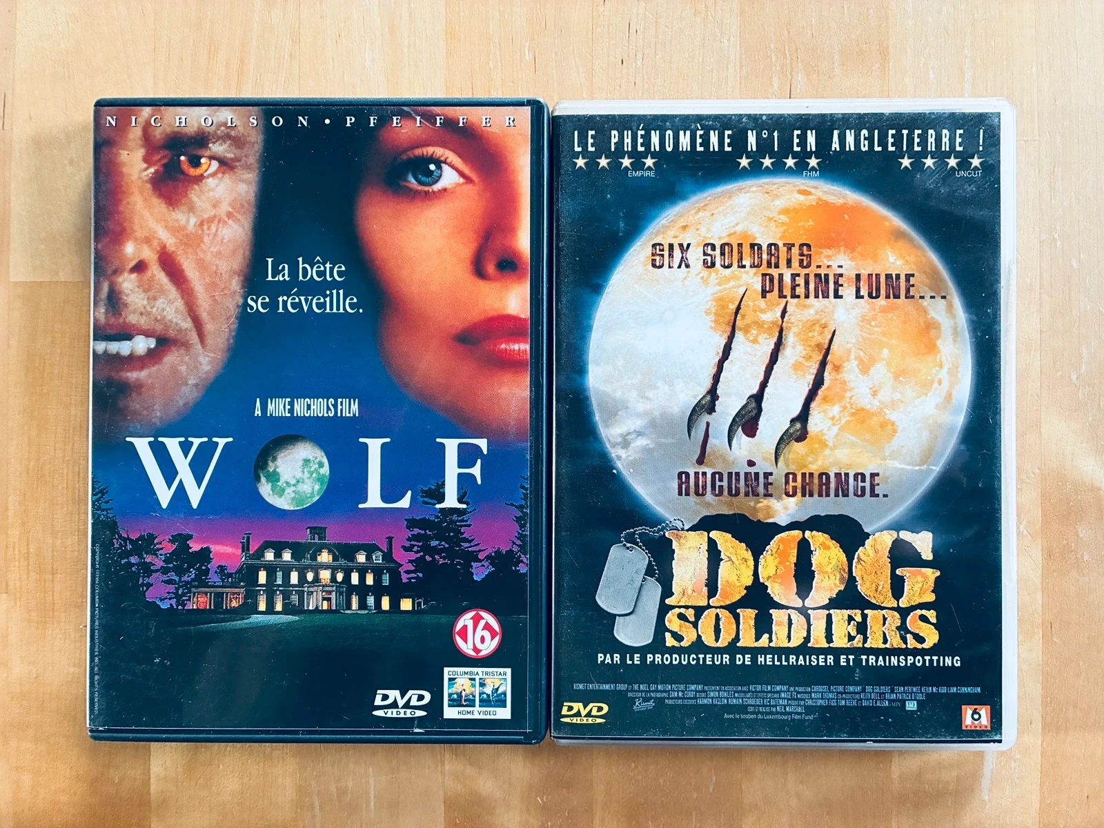 Lot 2 DVD spéciale Loups Garous: Wolf et Dog Soldiers.